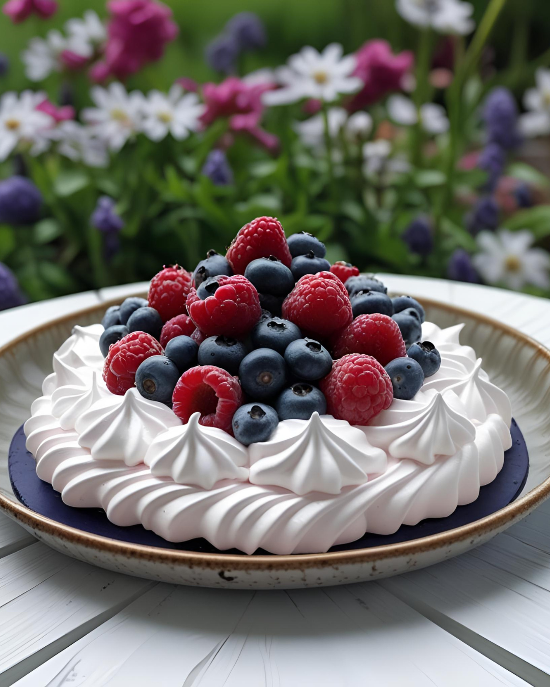 🍓 Recette de la Pavlova Tricolore (bleu-blanc-rouge)