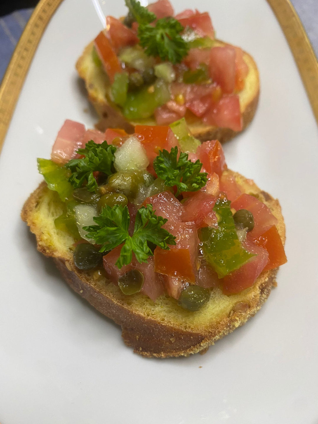 Bruschettas simples et bonnes