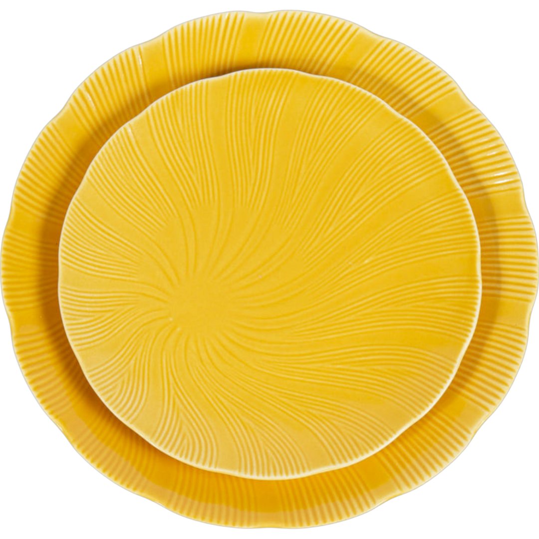 Les assiettes jaunes artisanales et fabriquées en France et Europe