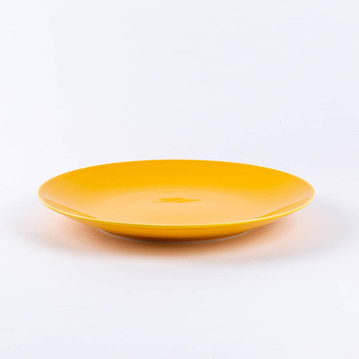 La grande assiette en porcelaine ronde - Jaune moutarde Assiettes à diner Ogre la Fabrique