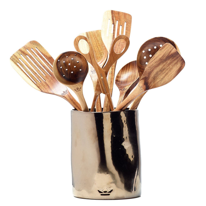 Dented Utensil Holder - Platinum