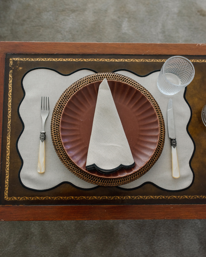 Set de table Palma, beige et noir Sets de table Mariaida Home
