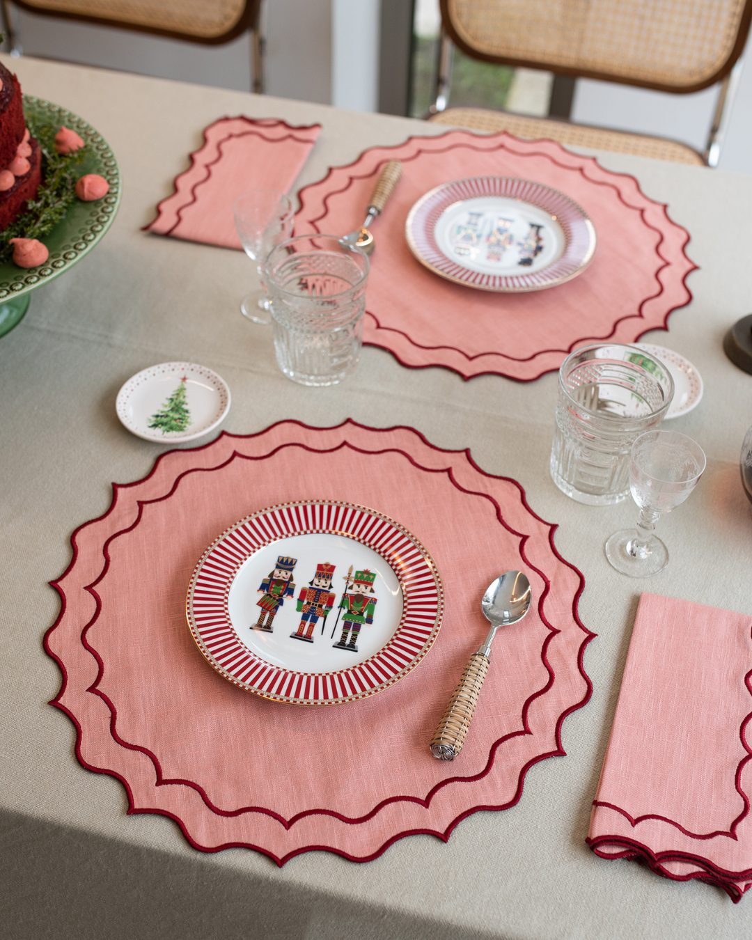 Set de table Navy, rose et rouge Sets de table Mariaida Home