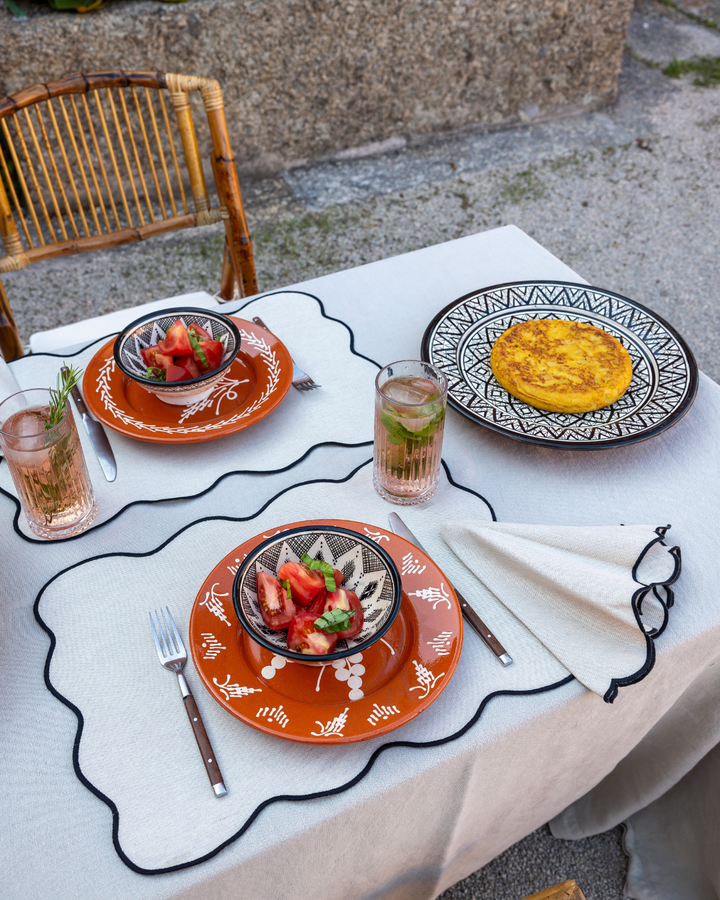 Set de table Palma, beige et noir Sets de table Mariaida Home