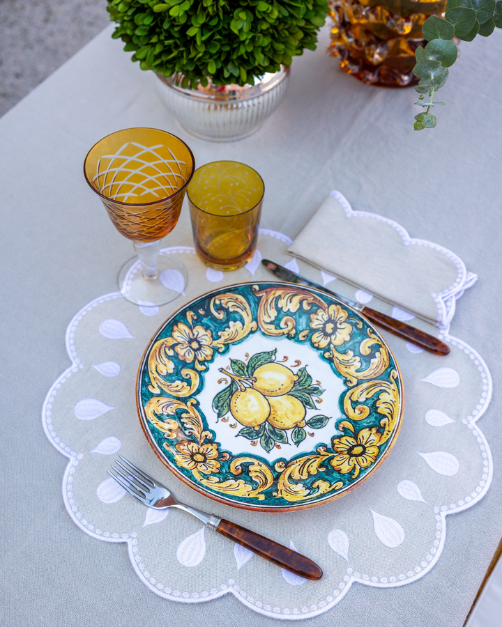 Set de table Gotas, beige et blanc Sets de table Mariaida Home
