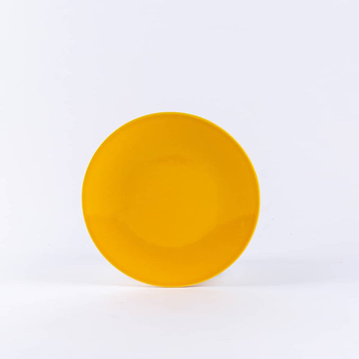 L'assiette à dessert en porcelaine ronde - Jaune moutarde Assiettes à dessert Ogre la Fabrique