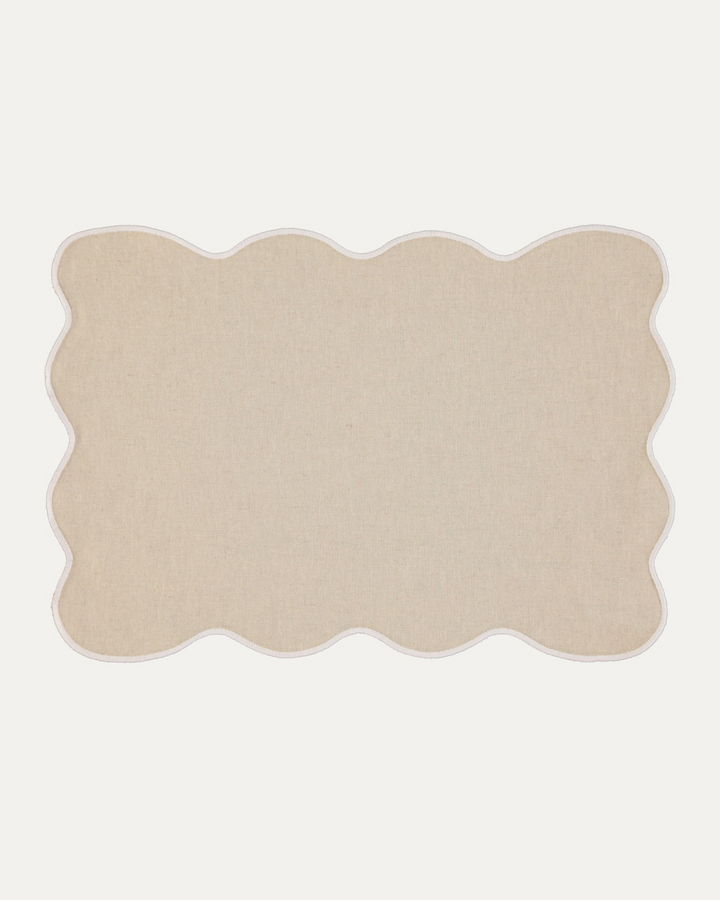 Set de table Palma, beige et blanc Sets de table Mariaida Home