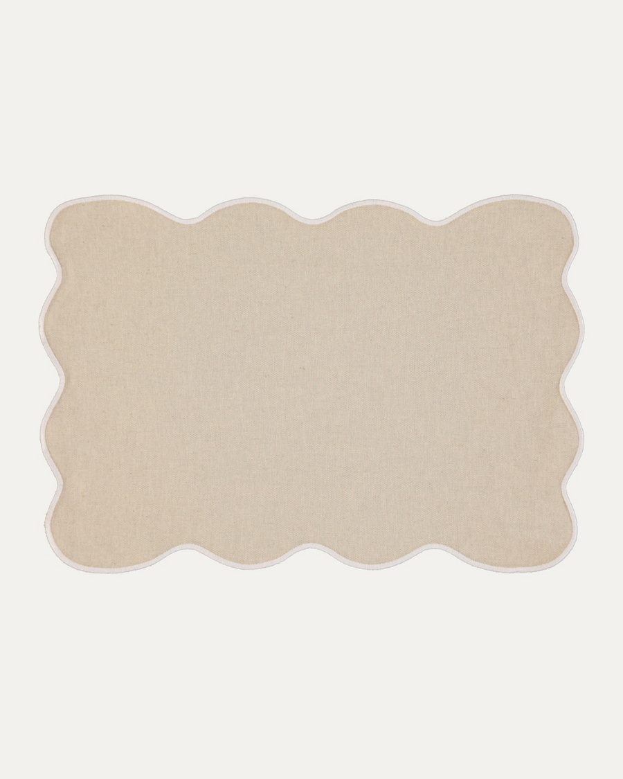 Set de table Palma, beige et blanc Sets de table Mariaida Home