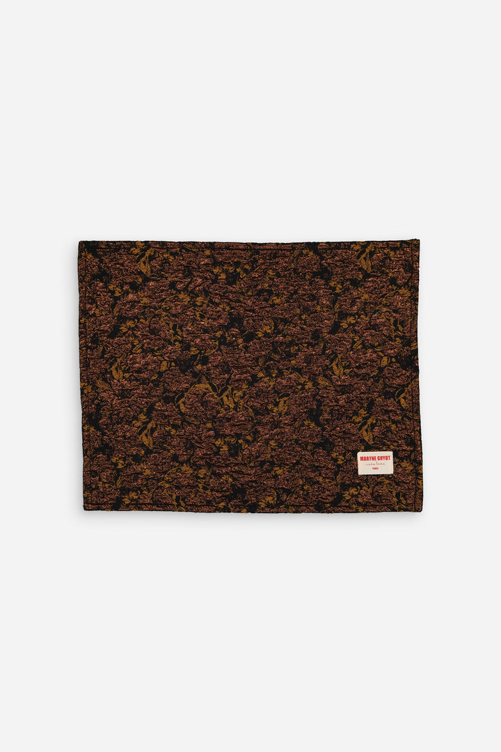 Set de table motif fleuri Flower Brown- Lot de 2