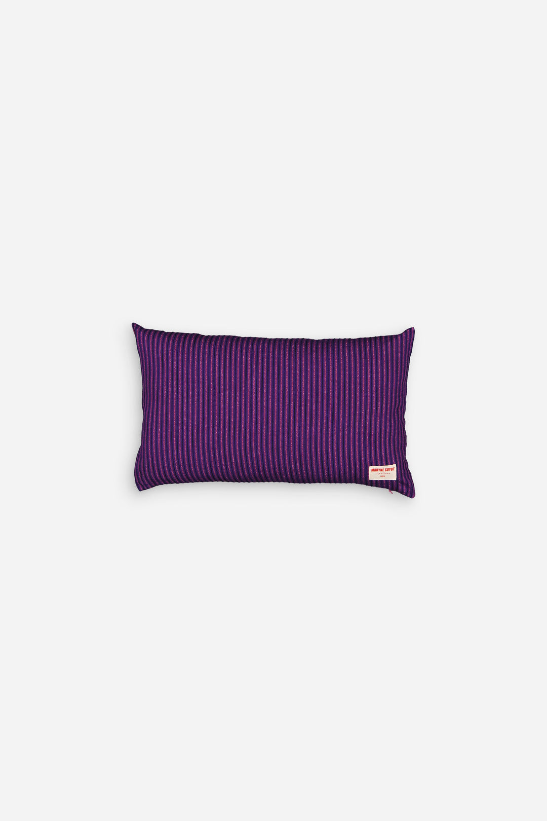 Coussin violet et lignes irisées rose - GASTON