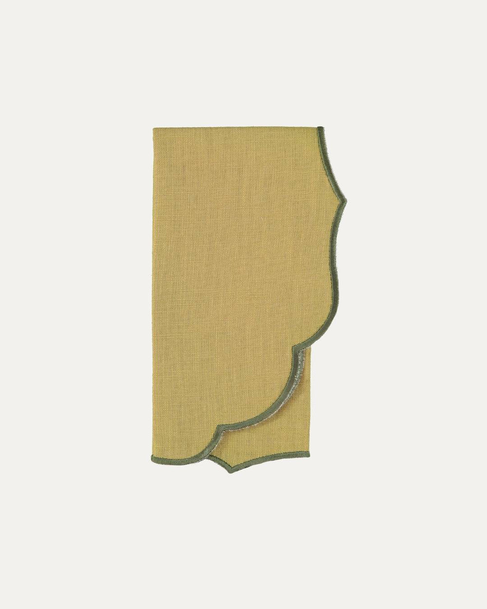 Serviette Belmonte, vert olive avec vert Serviettes de table Mariaida Home
