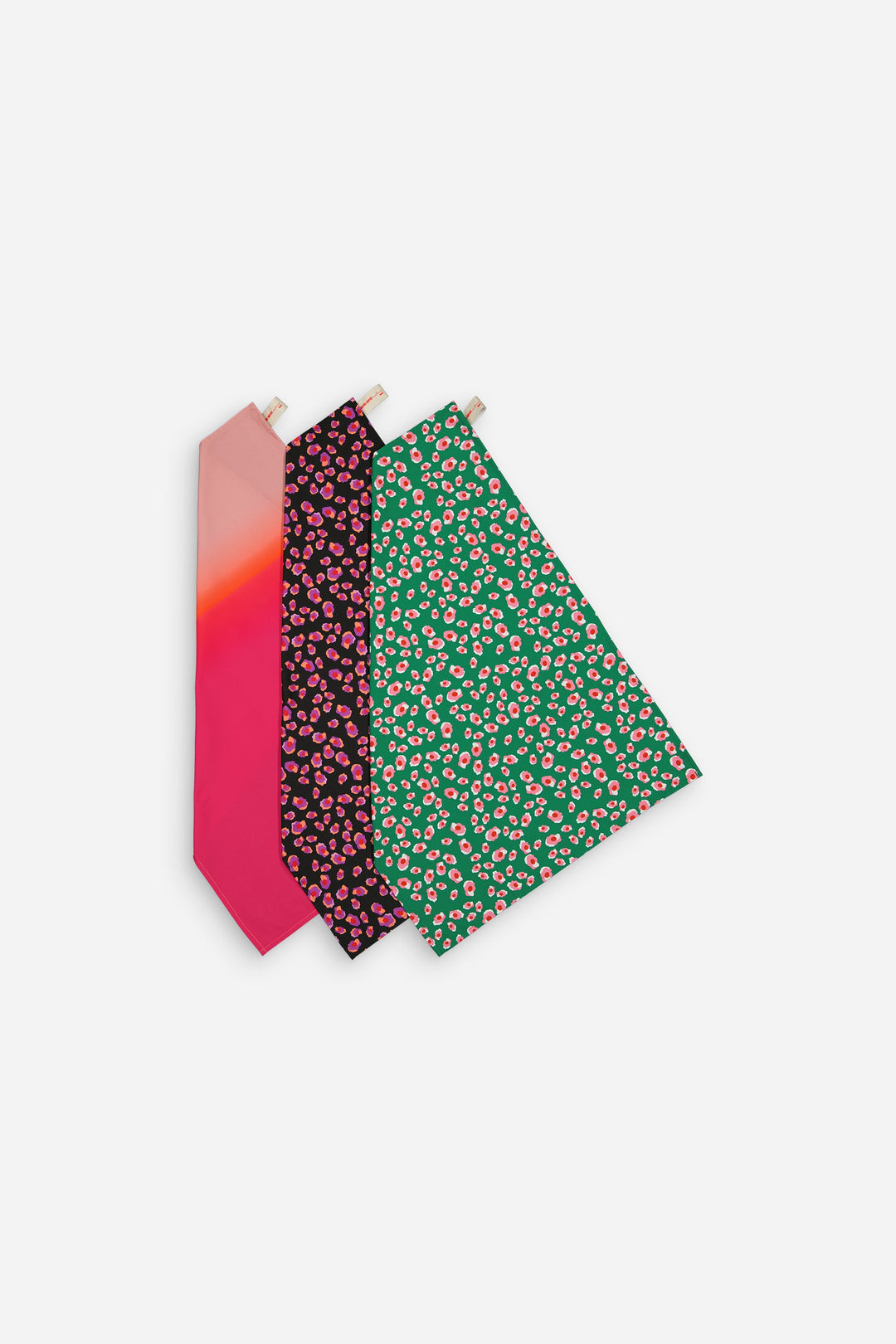 Lot de 3 torchons de cuisine léopard vert + léopard noir + gradient rose et orange 100% coton Torchons et essuis-mains Maryne Guyot créations