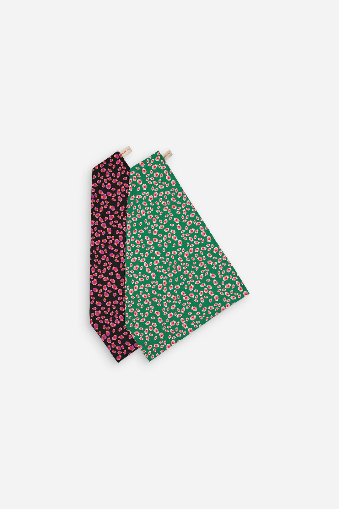 Lot de 2 torchons de cuisine léopard vert + léopard noir 100% coton Torchons et essuis-mains Maryne Guyot créations