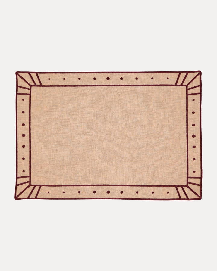 Belle Nuit Placemat, Salmon and Bordeaux