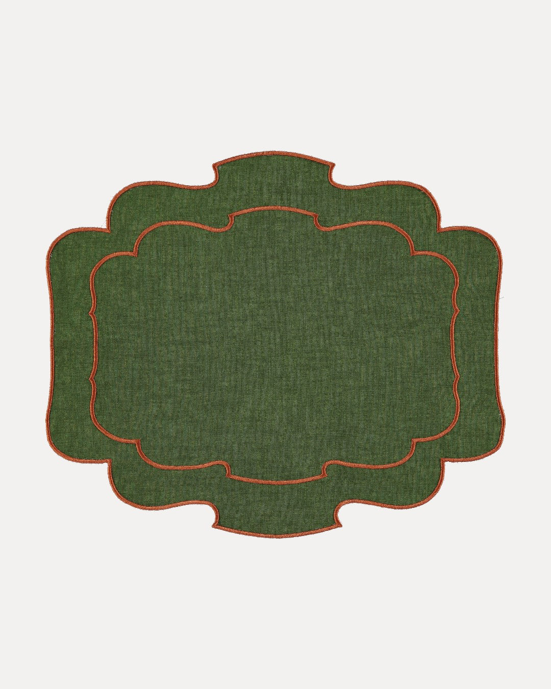 Belmonte Placemat, Green and Terracotta