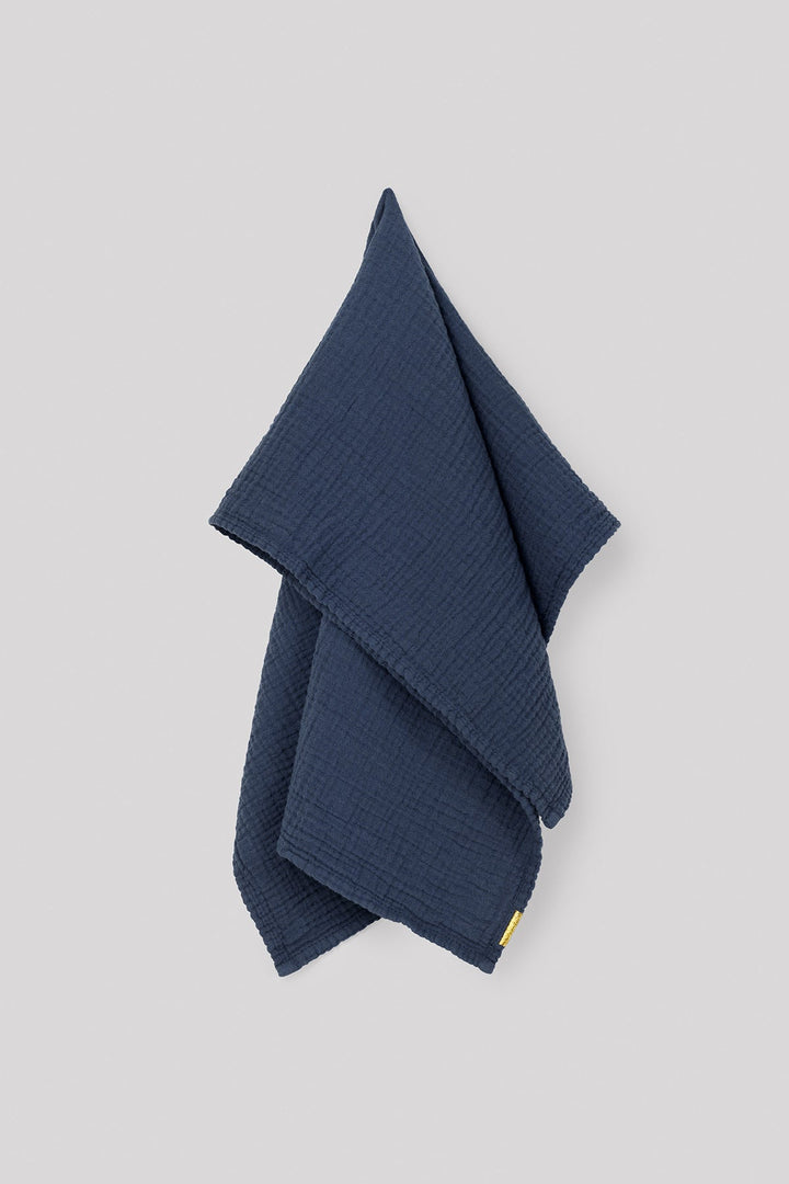 Torchon en double gaze de coton bleu orage Torchons Les Pensionnaires