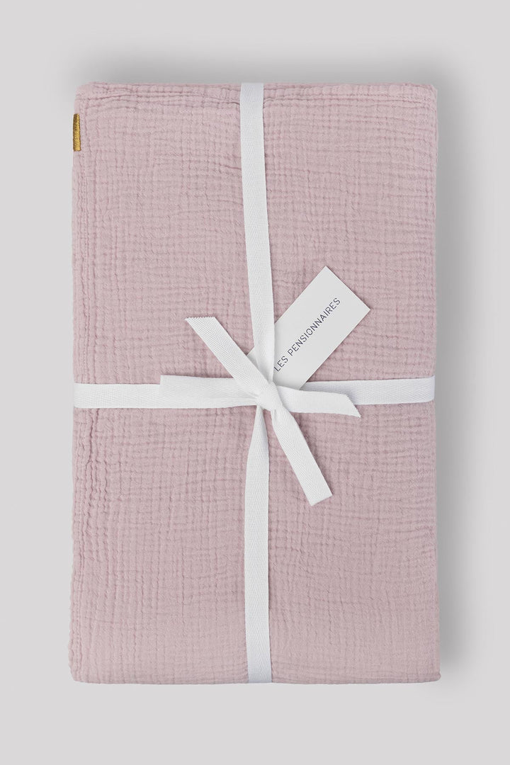 Nappe en double gaze de coton rose délicat Nappes Les Pensionnaires