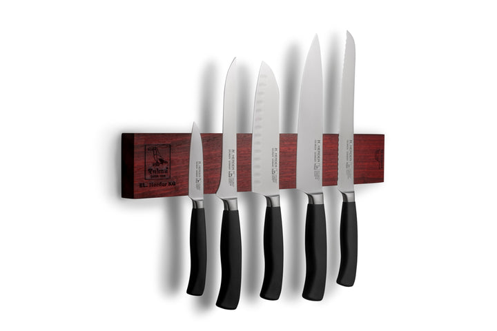 Set de couteaux Eterno, 6 pièces, manches noirs, forgé, avec barre magnétique Couteaux de cuisine Solingen Germany