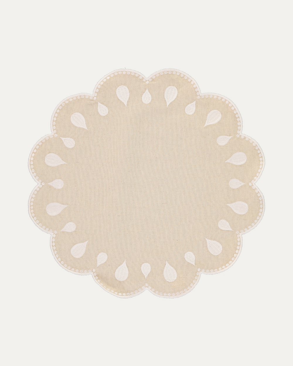 Set de table Gotas, beige et blanc Sets de table Mariaida Home