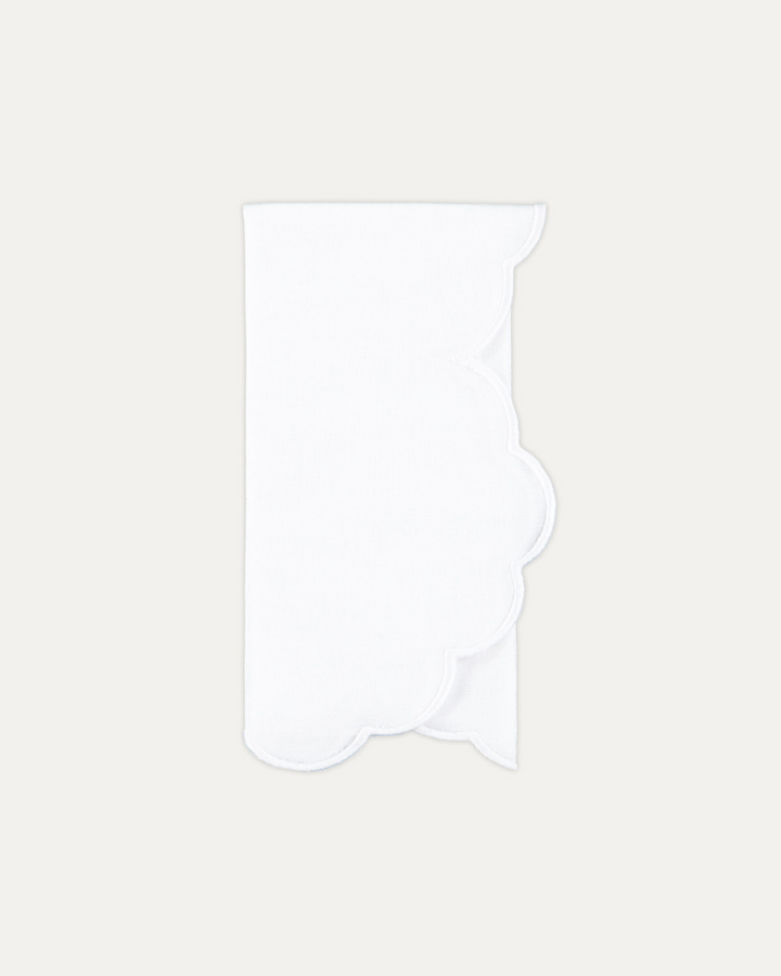 Serviette en lin Iris, blanche Serviettes de table Mariaida Home