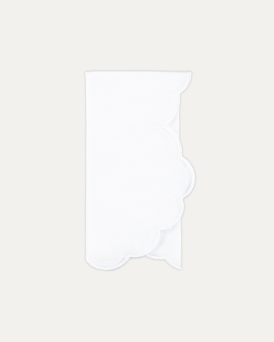 Serviette en lin Iris, blanche Serviettes de table Mariaida Home