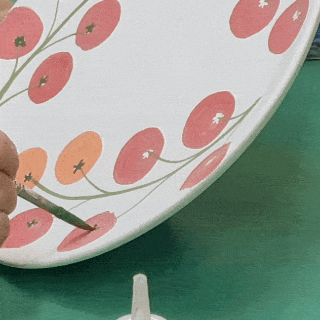 Large Tomato Dinner Plate (Red Trim) (Set of 2)