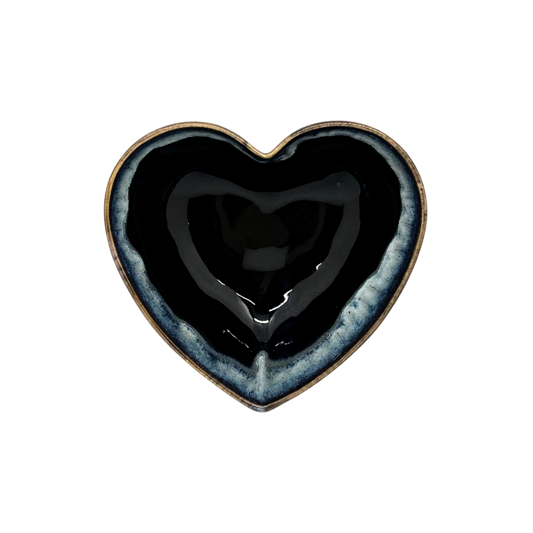 Dark blue heart bowl