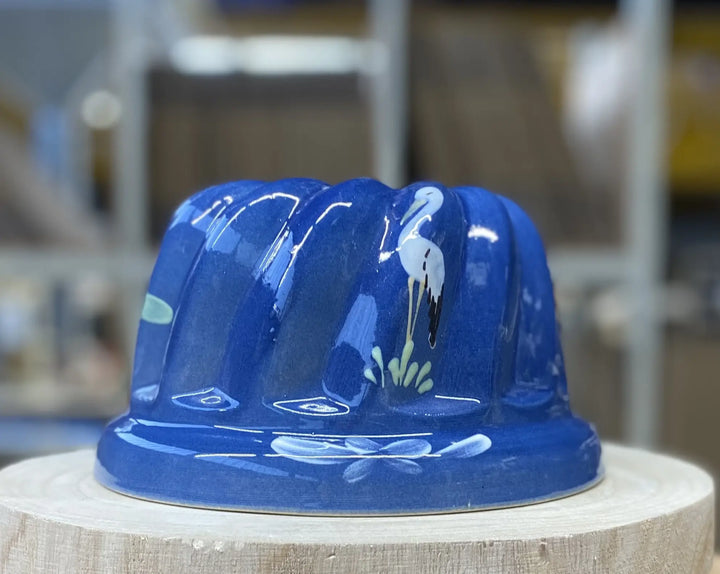 Kougelhopf bleu jean cigogne