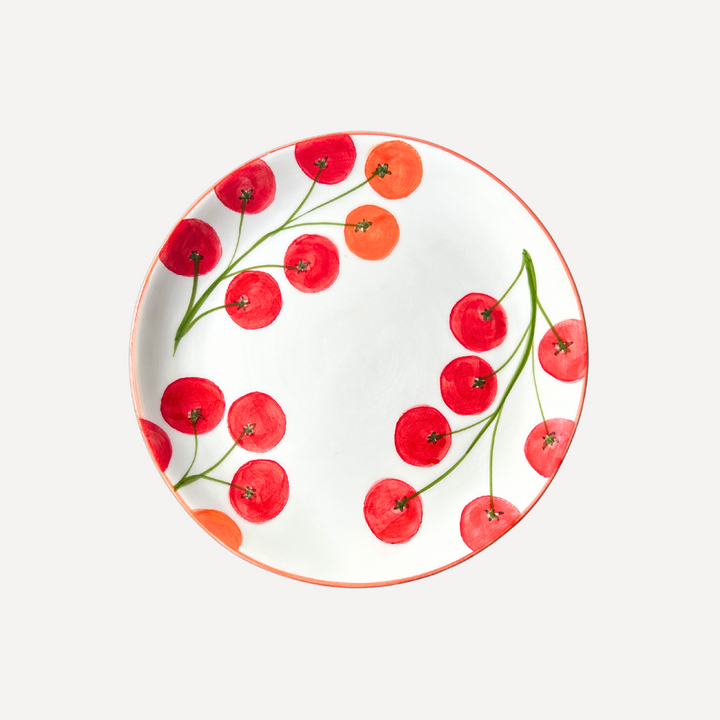 Large Tomato Dinner Plate (Red Trim) (Set of 2)