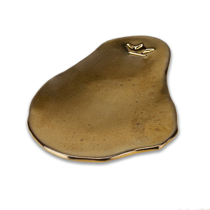 Petite assiette / repose-cuillère - 1 pièce - Platine
