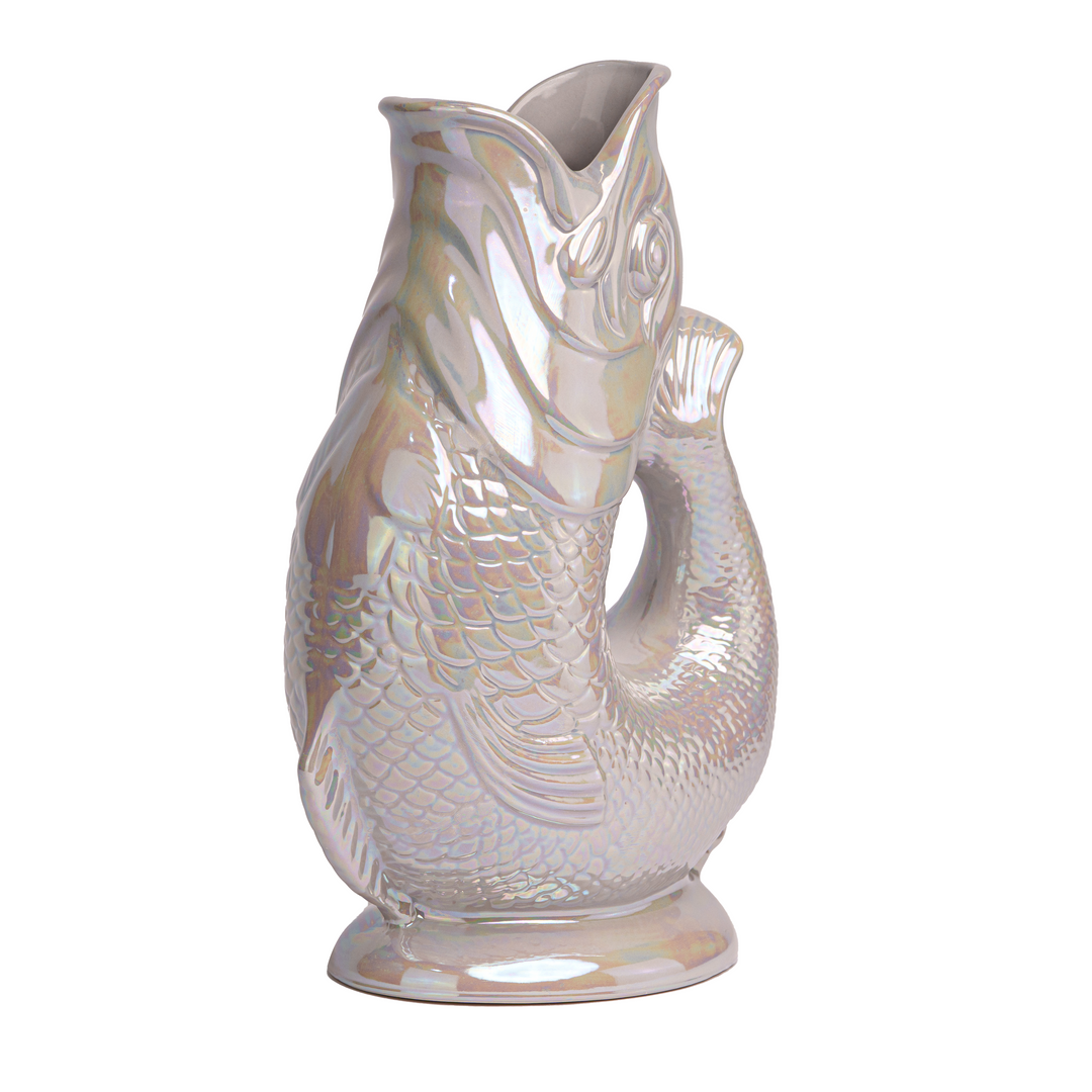Autenthique Carafe GlouGlou Poisson | Gluggle jug | Huitre irisé