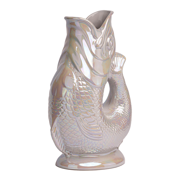Autenthique Carafe GlouGlou Poisson | Gluggle jug | Huitre irisé