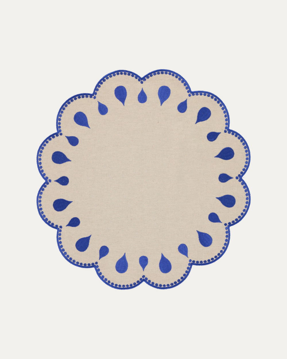 Set de table Gotas, beige et bleu Sets de table Mariaida Home