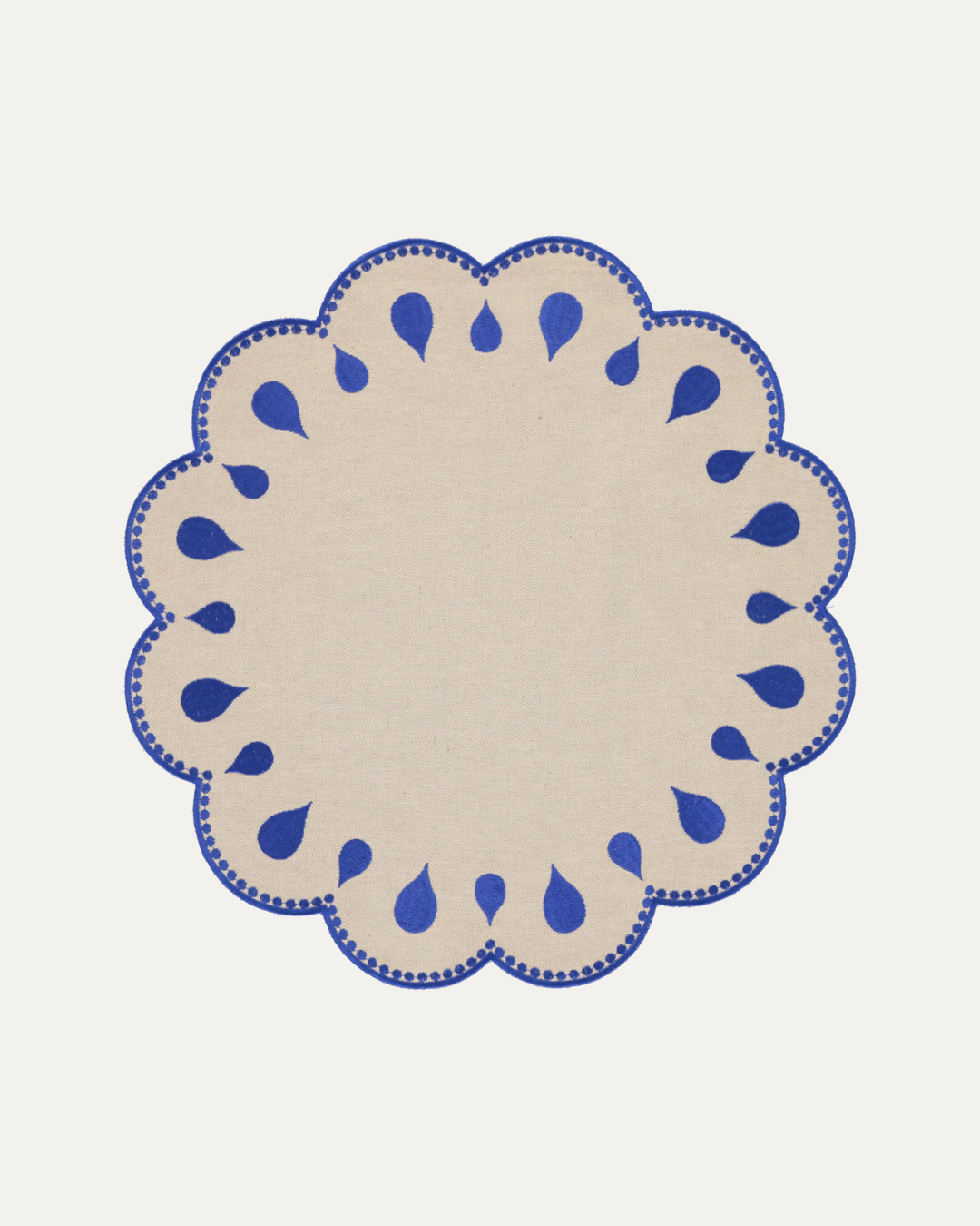 Set de table Gotas, beige et bleu Sets de table Mariaida Home