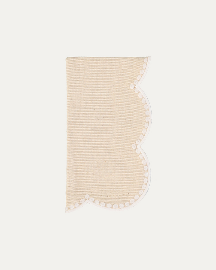 Serviette Gotas, beige et blanc Serviettes de table Mariaida Home