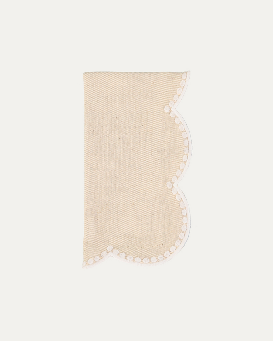 Serviette Gotas, beige et blanc Serviettes de table Mariaida Home