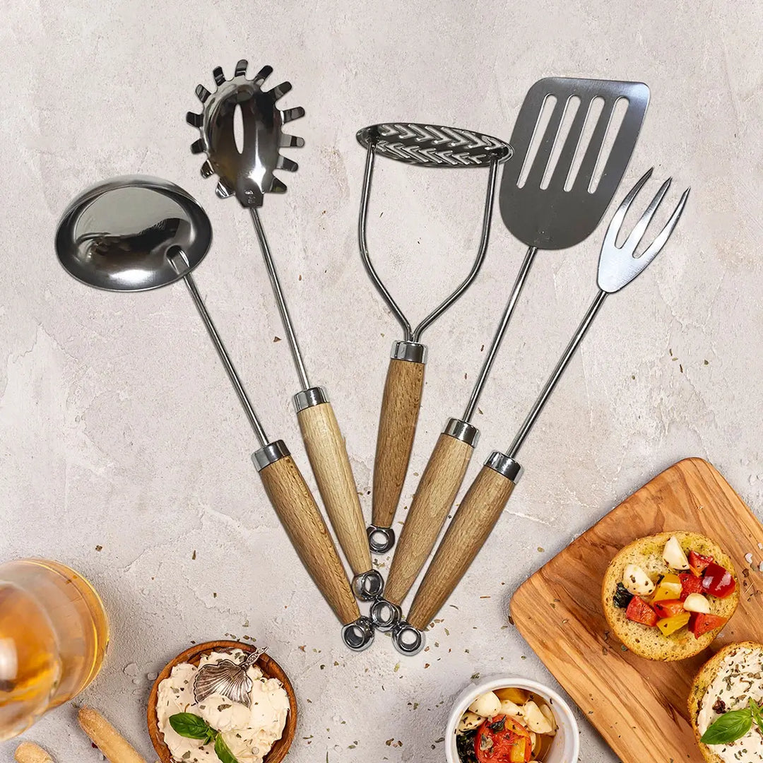 Ensemble d'ustensiles de cuisine haut de gamme 5 pièces Lots d'ustensiles Tuuli