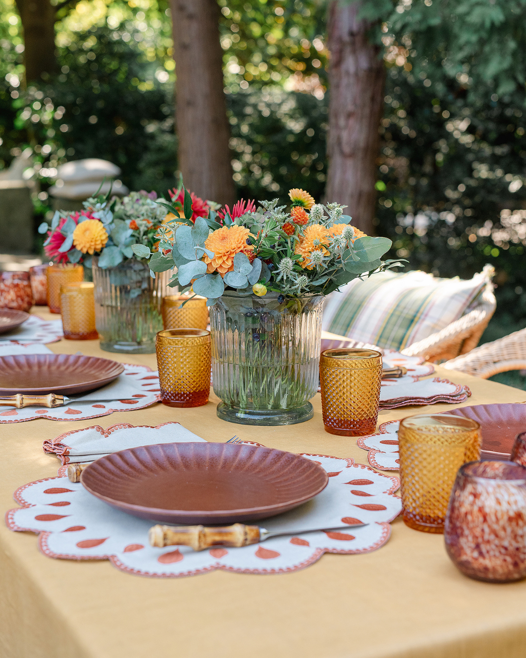 Set de table Gotas, beige et terracotta Sets de table Mariaida Home