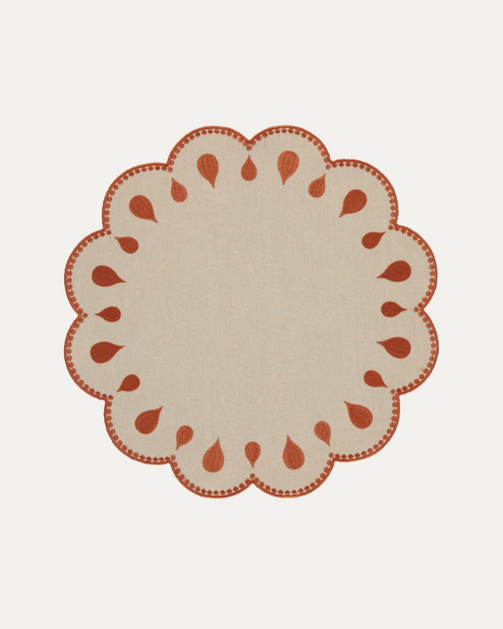 Set de table Gotas, beige et terracotta Sets de table Mariaida Home