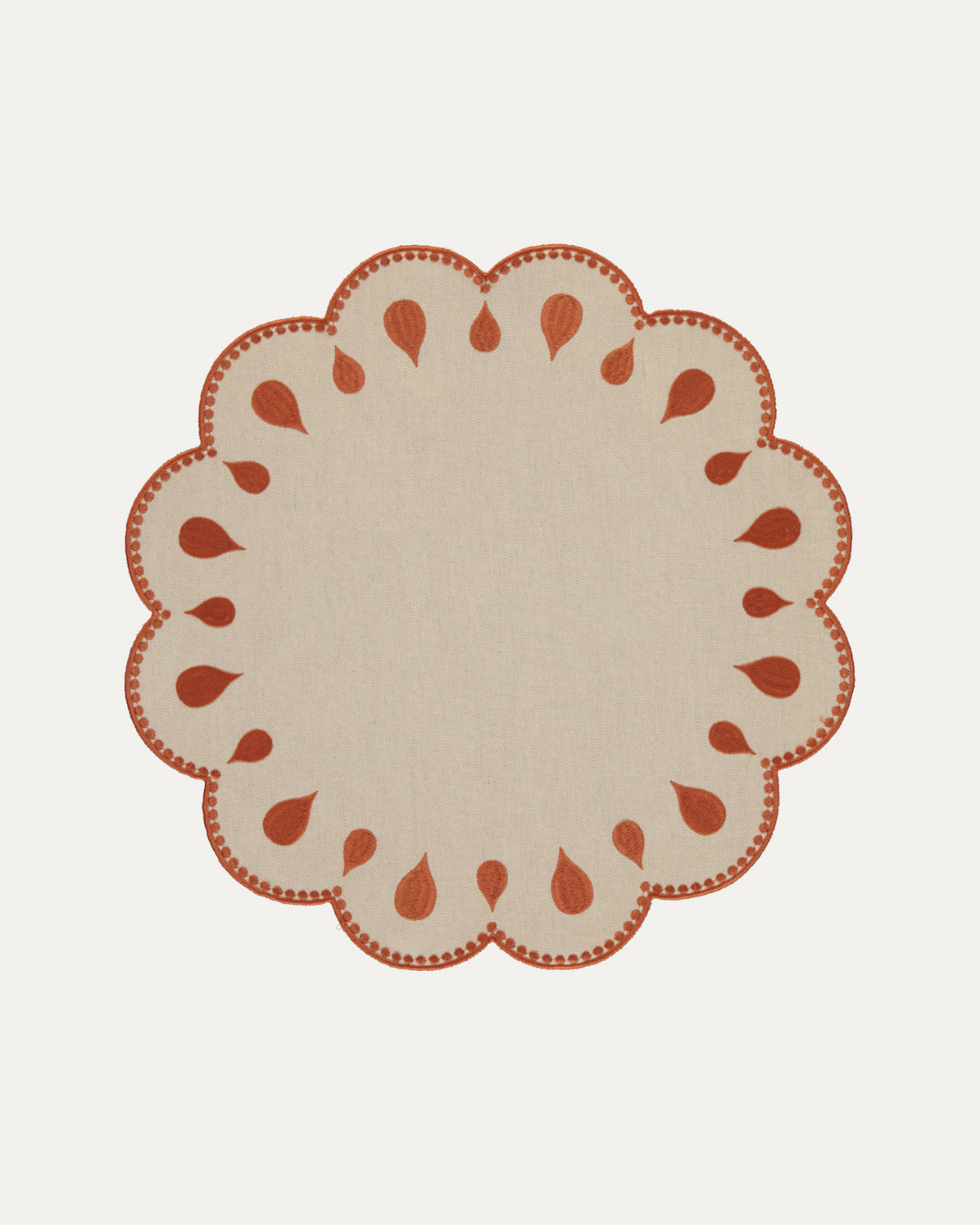Set de table Gotas, beige et terracotta Sets de table Mariaida Home