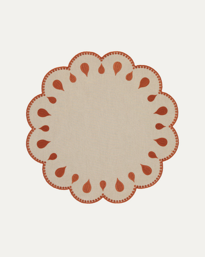 Set de table Gotas, beige et terracotta Sets de table Mariaida Home