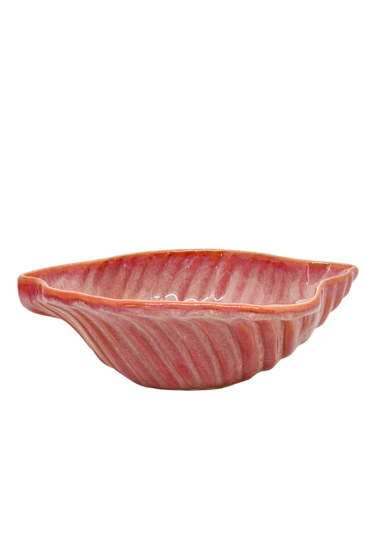 Handmade Portuguese ceramic shell bowl Pink