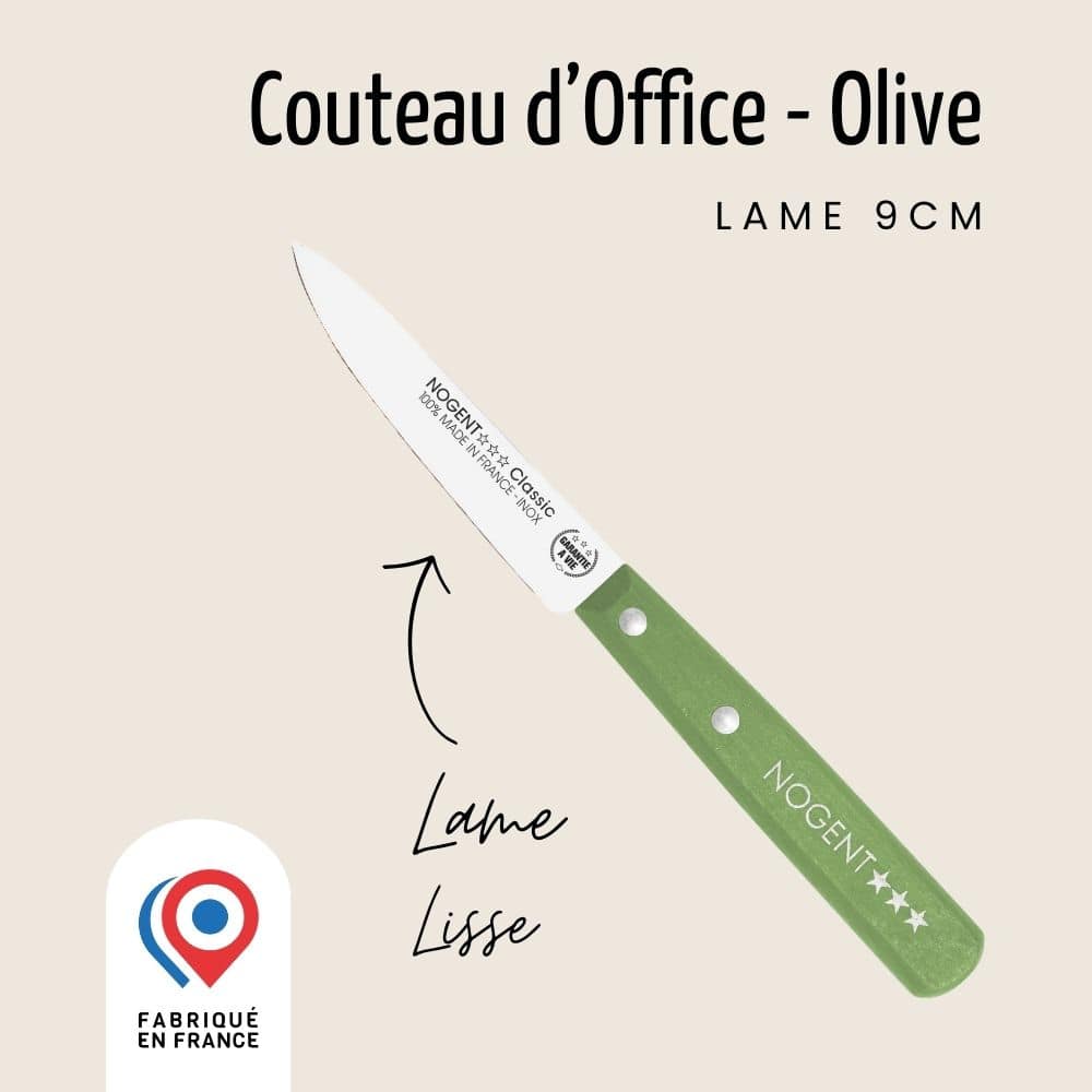 Couteau d'Office - Lame Lisse 9 cm | Nogent Iconic
