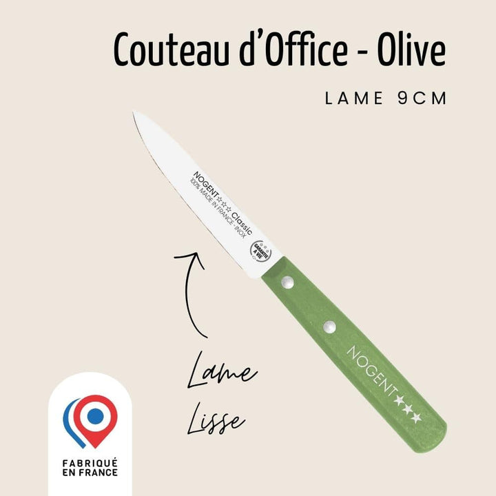 Couteau d'Office - Lame Lisse 9 cm | Nogent Iconic