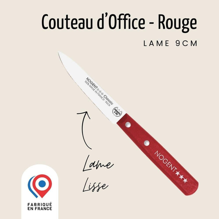 Couteau d'Office - Lame Lisse 9 cm | Nogent Iconic