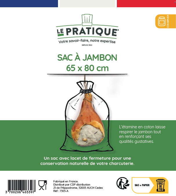 Sac à jambon - Le Pratique Sacs de conservation Le Pratique