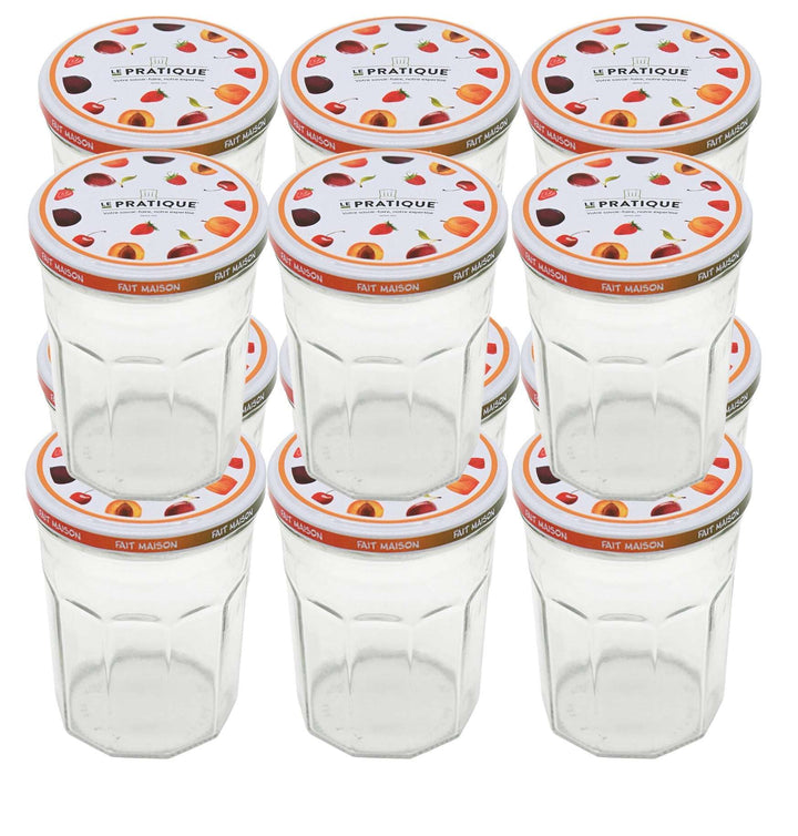 Pots de confiture 385 ml pack de 12 - Le Pratique Confituriers Le Pratique