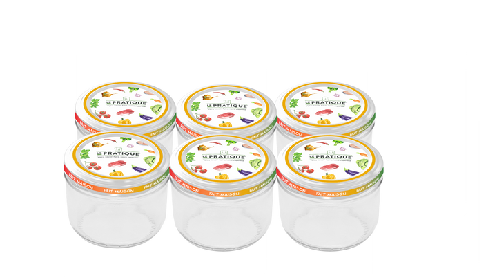Sterilizable Twist-off Jars 350 mL Ø 100 mm Pack of 6 - Le Pratique