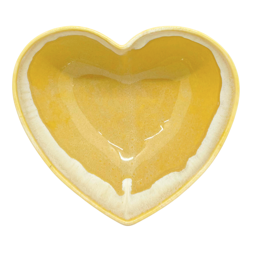 Bol coeur jaune
