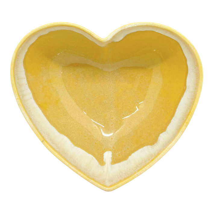 Bol coeur jaune